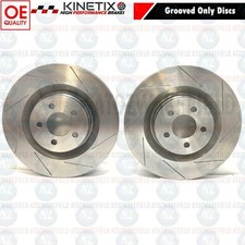 FOR CHRYSLER 300C 6.1 SRT8 FRONT GROOVED PERFORMANCE BRAKE DISCS PAIR 360mm