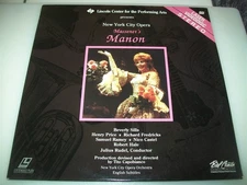 MANON 2-Laserdisc LD MASSENET OPERA EXCELLENT CONDITION BEVERLY SILLS STARS!