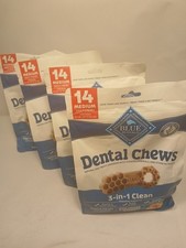 Dog Dental Chews Medium 14ct Treat Chicken Spearmint Blue Buffalo Bes4/26 4pk