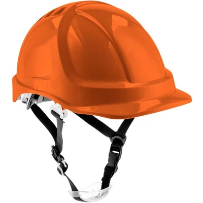 Schutzhelm PLONER orange, Bauhelm aus ABS, EN 397, Ratschensystem, Belüftung... - Bild 1 von 2