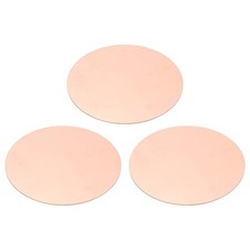 3 Pcs Metal Stamping Blanks, 90mm Round Stamping Tags, 0.5mm Thick, Copper Tone