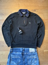 Lacoste vintage quarto di zip nero M |vintage|pashastyle|Y2K|streetwear|pulito