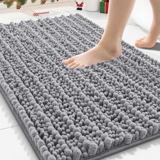 Bathroom Rugs Mat 30x20, Extra Soft Absorbent Chenille Bath Rugs, Non Slip Rubb
