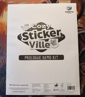 New Sealed Promo Cozy Stickerville Unexpected Games Prologue Demo Kit x1