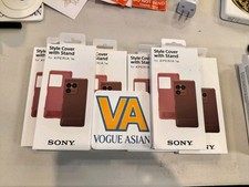 Genuine Brand New Sony Xperia 1 VIII XQZ-CBGE Style Cover Case Stand RED Color