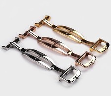 18mm Luxury Stainless Steel Butterfly Deployment Clasp Buckle For Watch Strap