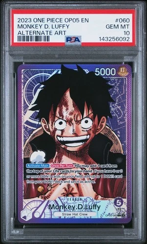 2023 ONE PIECE OP05-060 MONKEY D. LUFFY ALTERNATE ART English PSA 10