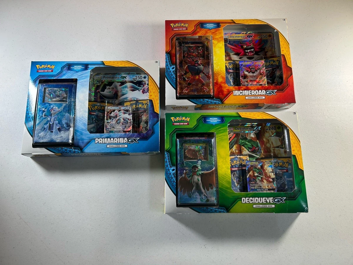 Pokémon TCG: 2018 GX Challenge Box 3x Incineroar, Decidueye