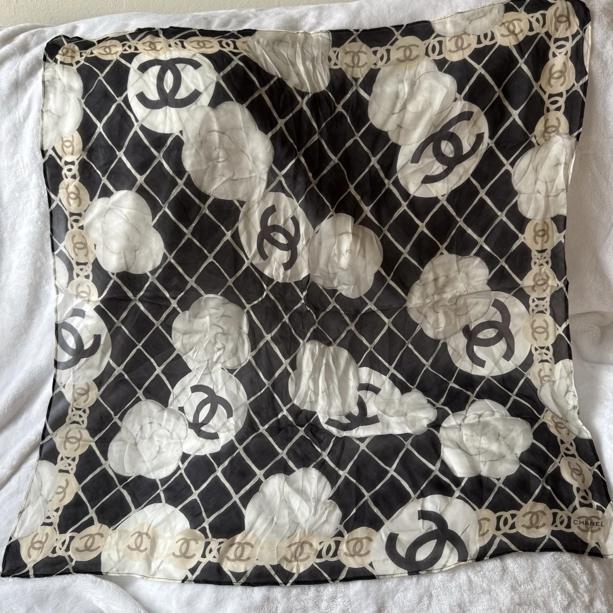 CHANEL Silk Floral Scarves & Wraps for Women for sale - eBay