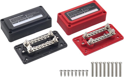 Bus Bar 12V-48V DC 100A Power Distribution Blocks Heavy Duty Module 4X 1/4'' Post