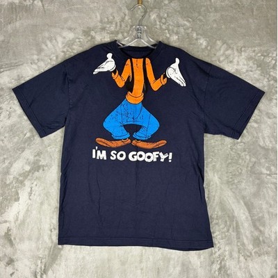 Disney Goofy Im So Goofy Navy Blue Graphic T-Shirt Mens XL Cotton
