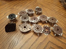 Vintage 8 Pin Octal Tube Socket Lot NOS and Used 1.5inch Spacing