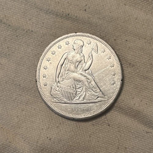1860 O $1 Seated Liberty Silver Dollar XF Cleaned