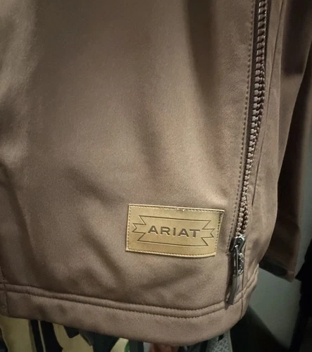 Ariat Chimayo Collection Men's Brown Softshell Full Zip Jacket Stand-Up L image 9