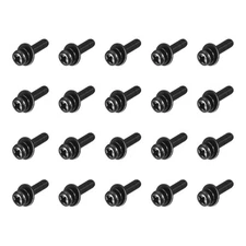 20Pcs M2.5 x 10mm Carbon Steel Phillips Pan Head Machine Screws Bolts