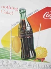 VINTAGE Copyright 1955 COCA COLA Advertising Poster w/FOOTBALL Sports GRAPHICS