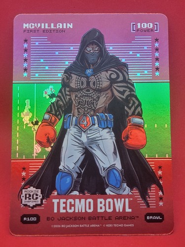 Bo Jackson Battle Arena Tecmo TETOROIA MCMILLAN McVillain Brawl Red FOIL RC t^R