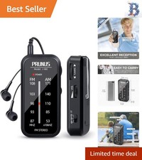 Pocket-Sized AM/FM Radio with Superior Reception and Headphones Versatile Gift