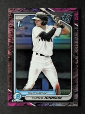 2024 Bowman Chrome Draft CARTER JOHNSON 152/199 1st Fuchsia Lunar Ref #BDC-12