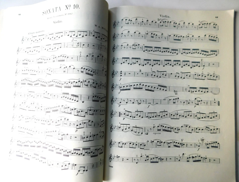 Mozart: Eighteen Sonatas for Piano and Violin, Pub. by Schirmer, C. 1934 - Image 4 of 4