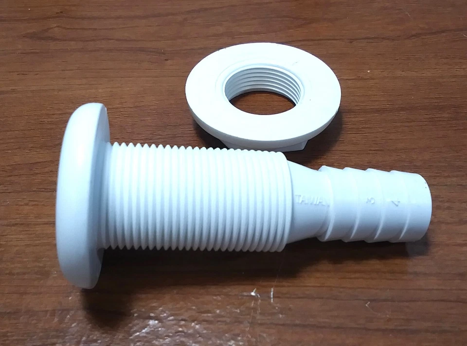 Montaje de casco pasante de nailon de grado marino de alta resistencia BBT para manguera de 3/4" Foto 4 de 4