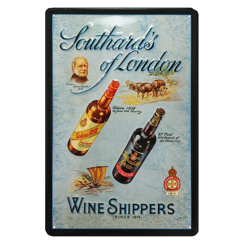 Plaque métal Wine Shippers 20x30 cm pour créer une ambiance bistrot vintage dans votre cuisine