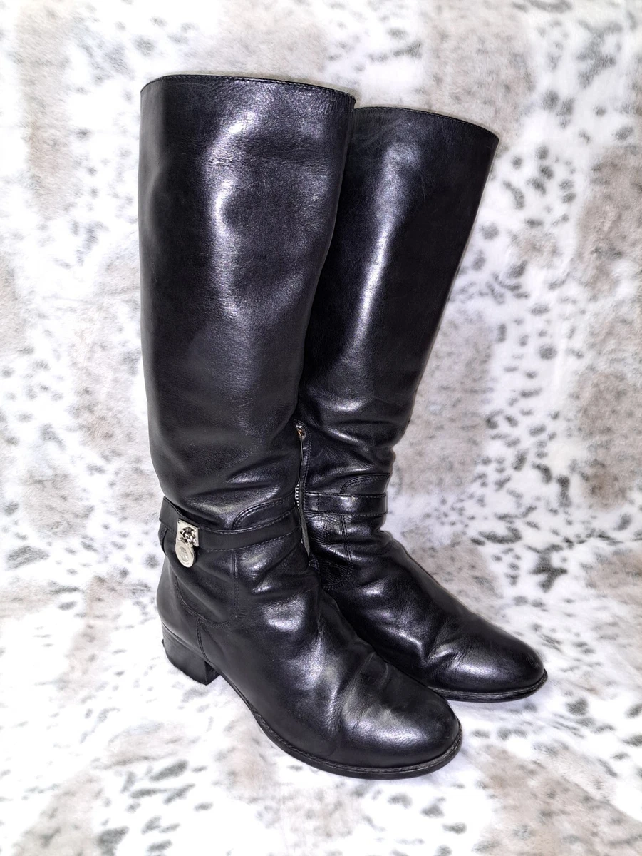 Michael kors black riding boots sale