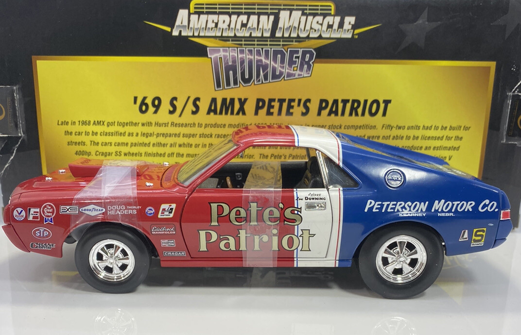 AMERICAN MUSCLE 1/18 Scale 1969 S/S AMX PETES PATRIOT