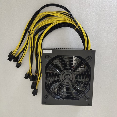 AC176~264V Mute Power Supply PSU for 1800W Gold Power Support 8 Graphics Cards - Afbeelding 2 van 4