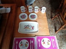 Vintage 1970s 15 Pc Walt Disney Mickey Mouse Club Plastic Child,s Tea Set