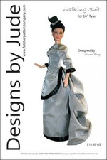 Walking Suit Doll Clothes Sewing Pattern for 16" Tyler Wentworth Dolls Tonner