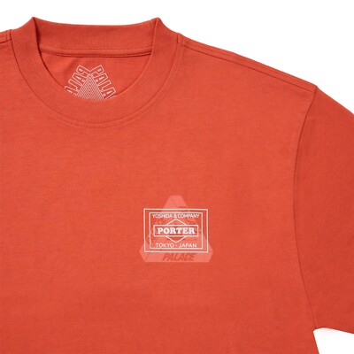 PALACE SKATEBOARDS YOSHIDA PORTER Logo T-SHIRT Orange M Size Tri