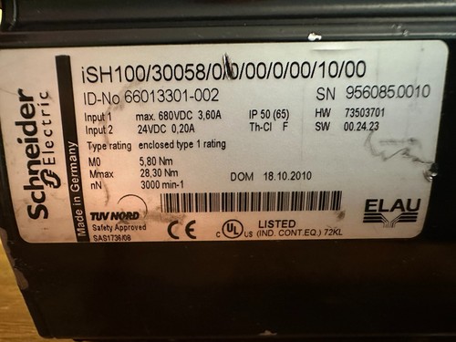 Schneider electric 66013301-002 servo motor iSH100/30058 - Picture 3 of 3