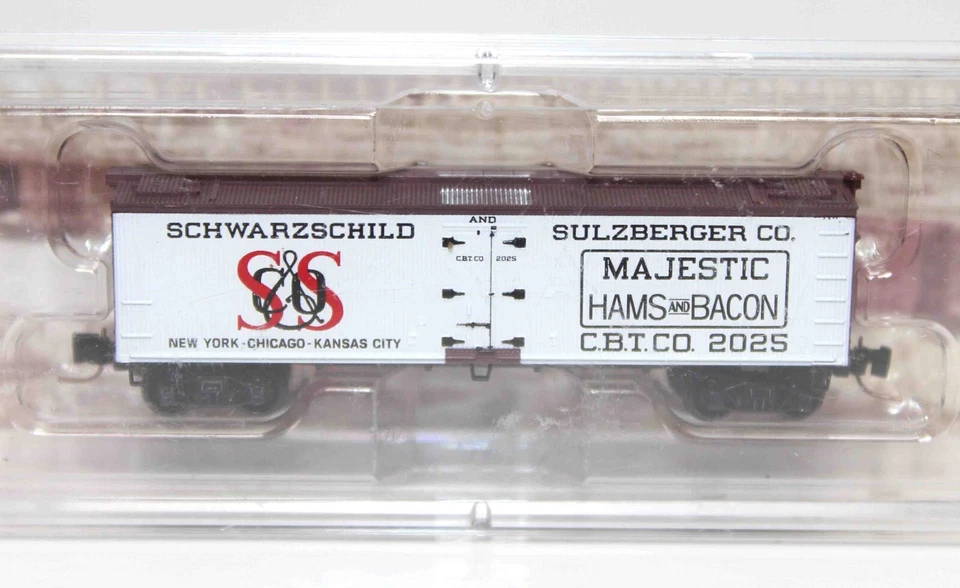 Micro Trains MTL Z Scale 51800140 Schwarzchild & Sulzberger 40' Wood Reefer NOS - Image 2 of 4