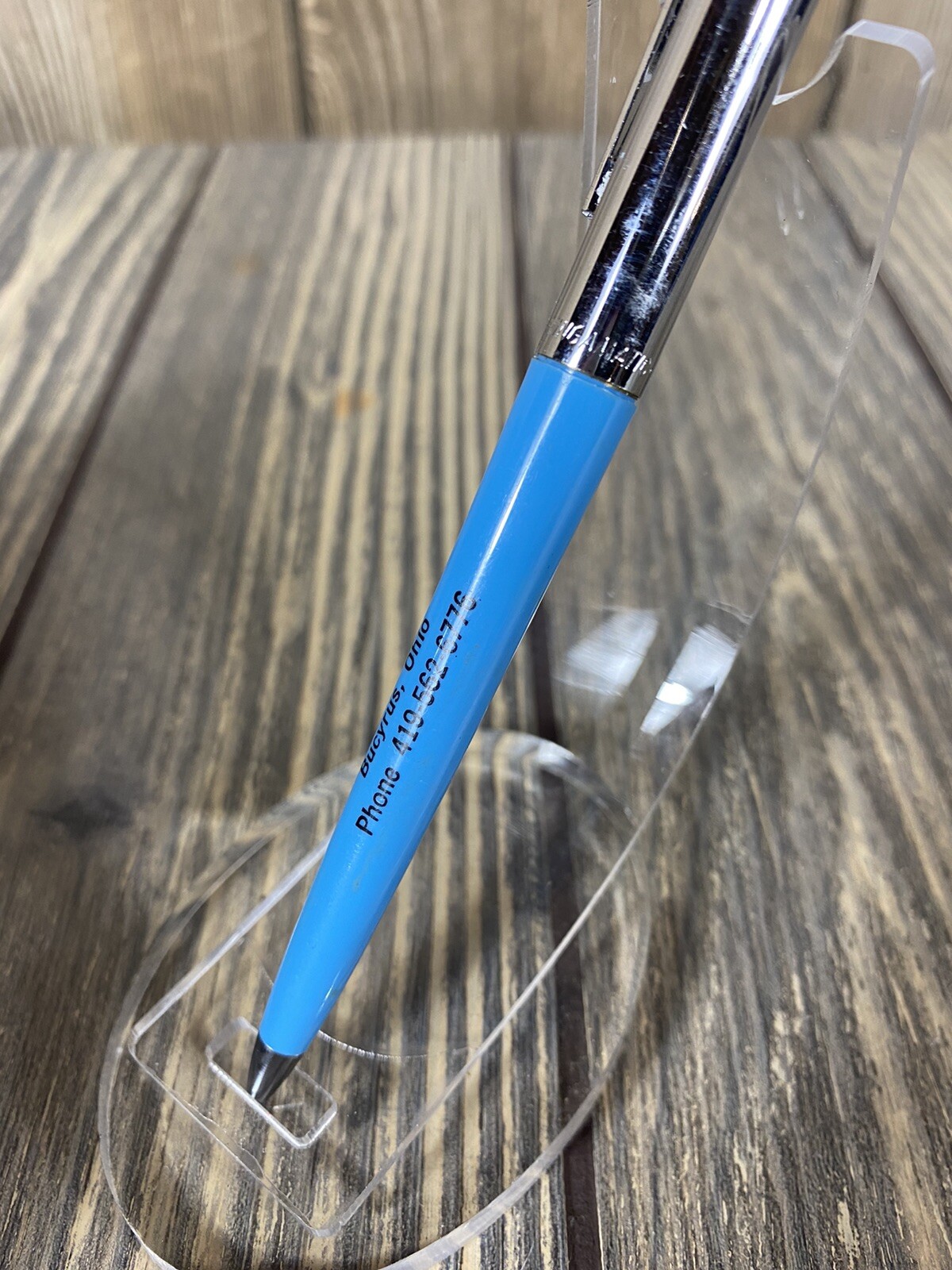 Vintage Munz Pirnstill Funeral Home Bucyrus Ohio Retractable Pen