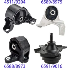 Fit 02-04 Honda Civic 1.7L Engine Motor & Transmission Mount Set 4PCS for Manual