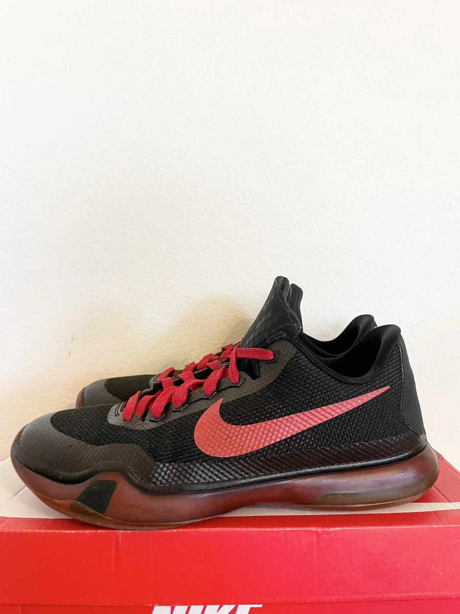 Nike Kobe X 10 Low Bright Crimson size 7Y 705317 060 2015 PRE OWNED