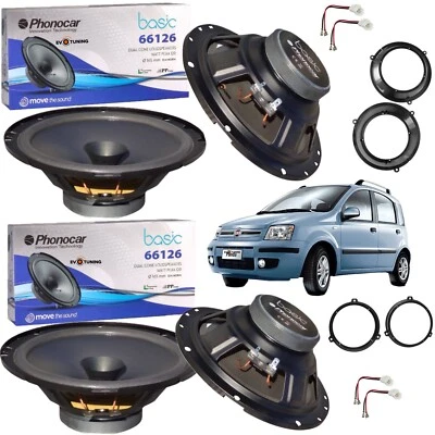 PHONOCAR Kit 4 Casse Altoparlanti Anteriori e Posteriori per Fiat Panda 169 dal 2003-11
