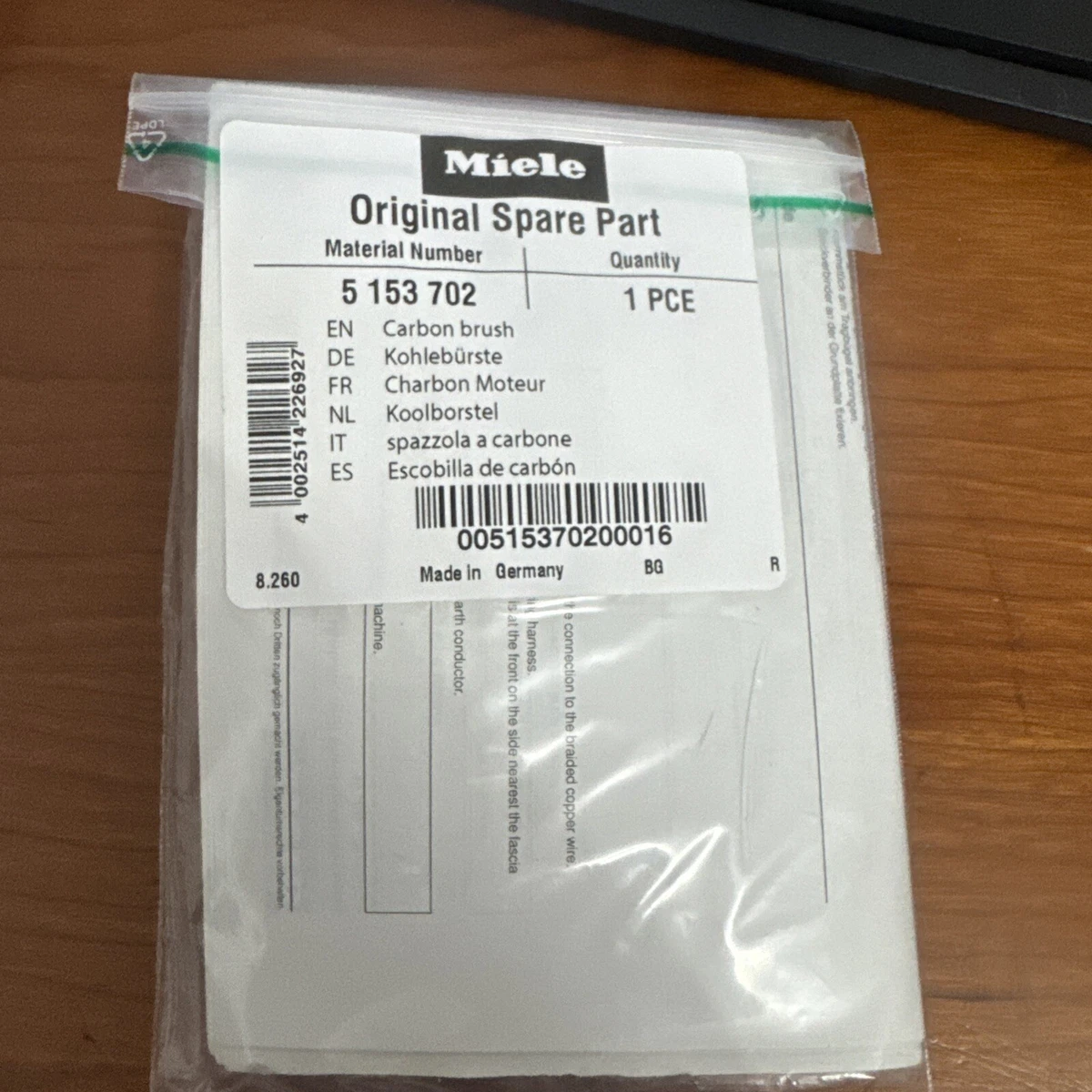 Spazzole di carbone per Miele T8861WP, T8866WP, T8867WP