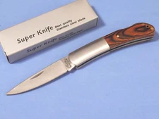 Rite EDGE 210217-3 Single Bolster Rich grain wood lockback knife 3 3/8" closed 