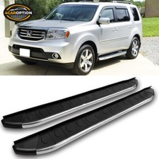 Fits 09-15 Honda Pilot Yf34 68inch Running Board Side Step Bars Black Silver