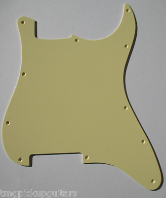 Scratchplate Pickguard Strat ST-100-C ohne Fräsungen creme 1 lagig