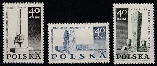 Polen postfris 1967 MNH 1790-1792 - Herdenking Slachtoffers WW II