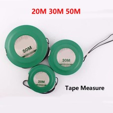 Cinta métrica disco redondo 20m 30m 50m acero regla telescópica automática impermeable