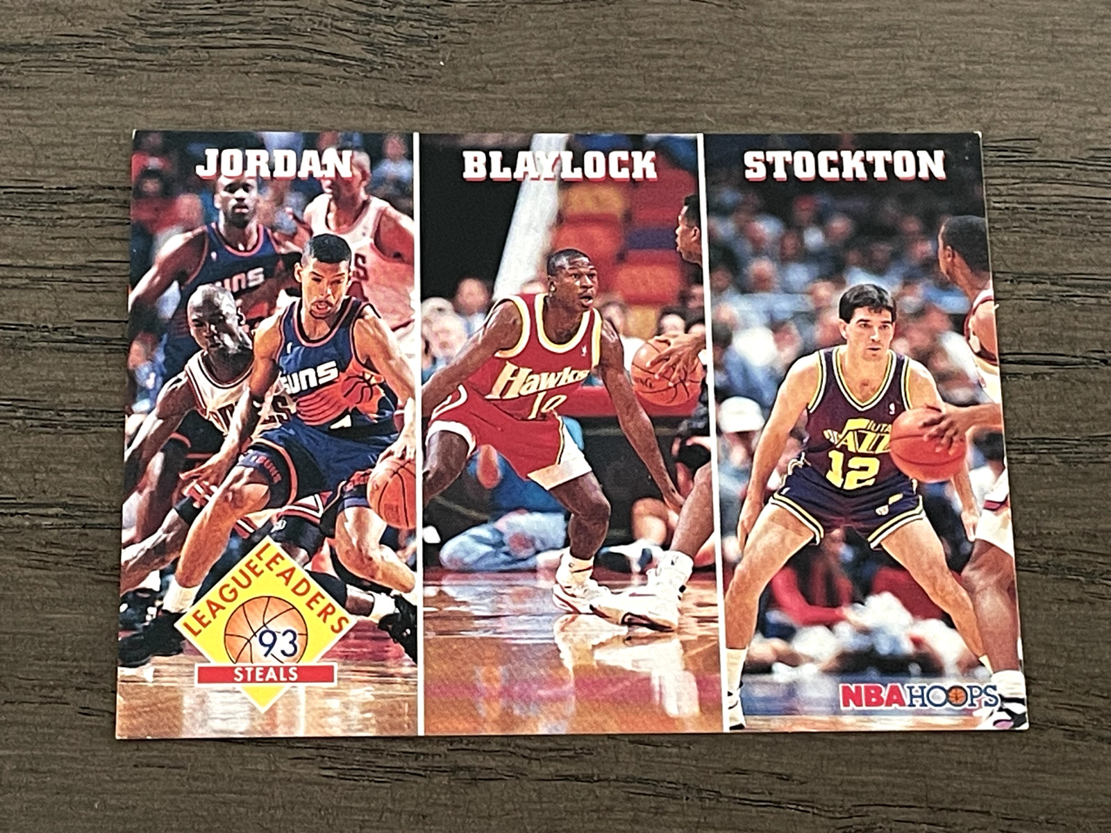 1993-94 NAB Hoops Steals League Leaders Michael Jordan Blaylock Stockton #289 (A