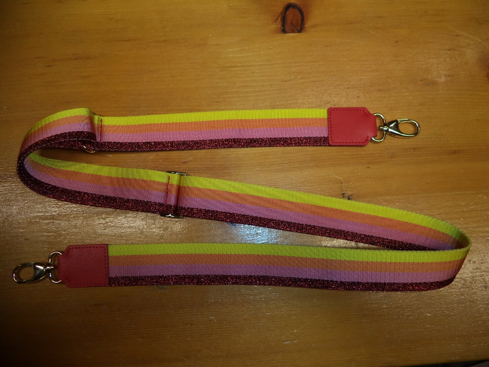 SAOLA Tracolla per borsa rigata in nylon lurex Degradè Sole 100% Made in Italy