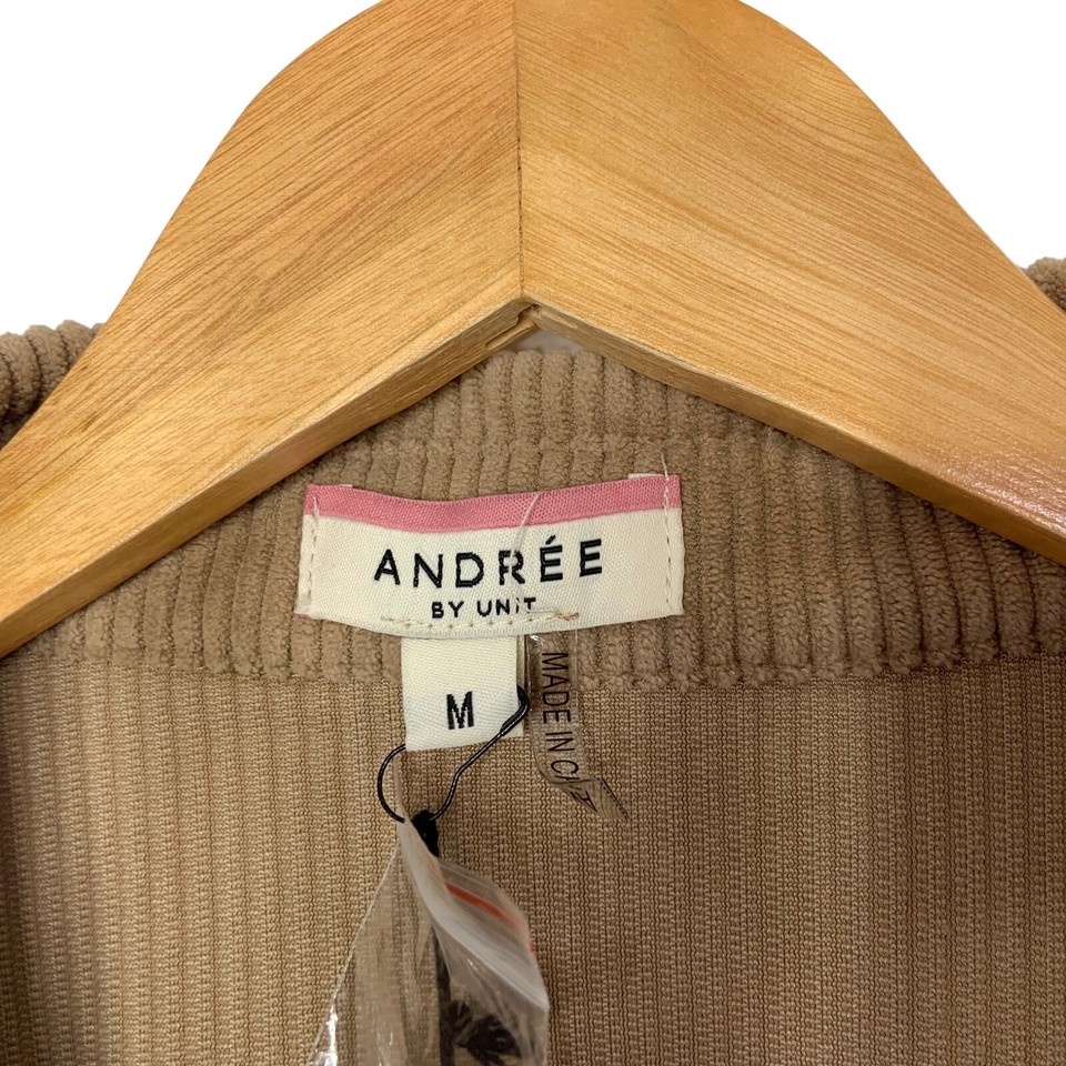 Andree by Unit Corduroy Mini Dress Sz Medium Light Brown Short Sleeve ...