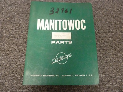 Manitowoc 4100W Vicon Lattice Boom Crawler Crane Parts Catalog Manual