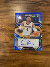 2021-22 Prizm Draft Picks College Penmanship Auto Blue Ice Colbey Ross /75