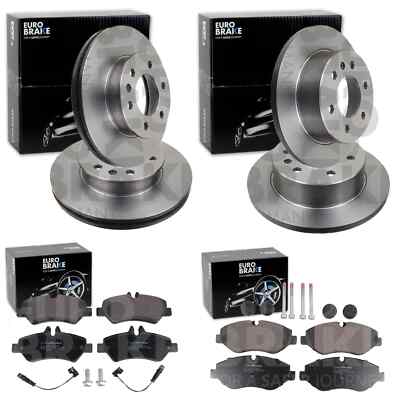 EuroBrake BREMSSCHEIBEN + BELÄGE passend für MERCEDES SPRINTER + VW CRAFTER